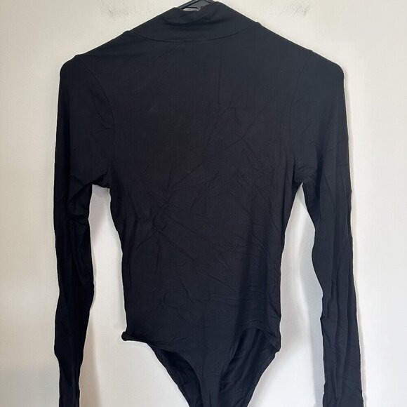NWT Good American Black Stretch Long Sleeve Bodysuit - Size 2 (Medium) - Picture 6 of 13